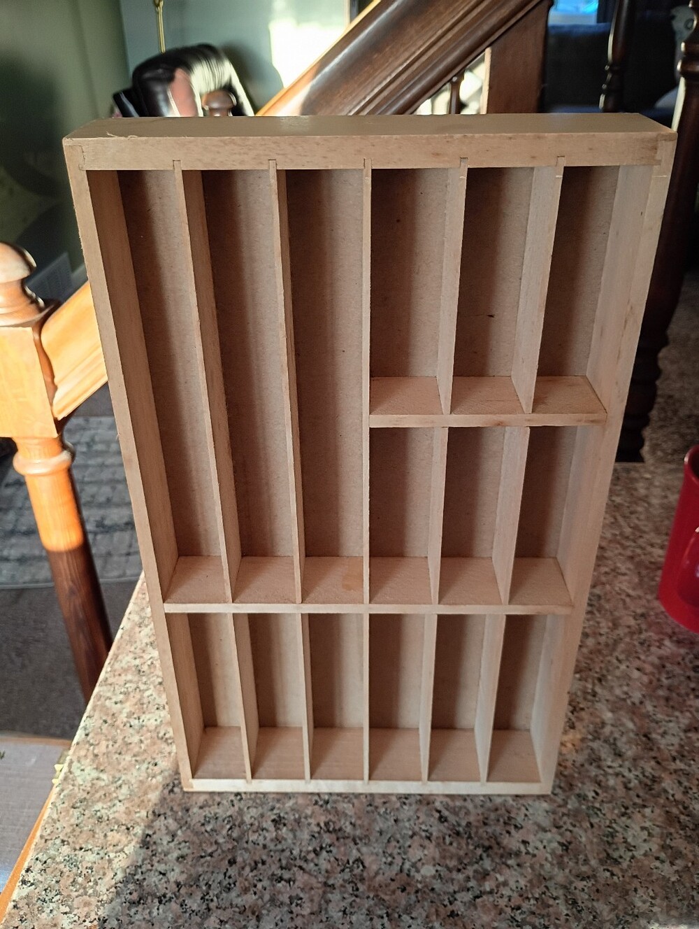 Vintage Basketville, Trinket Wood Display Shelf, Cottage Core